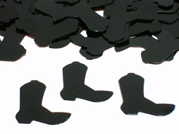 Black Cowboy Boot Confetti